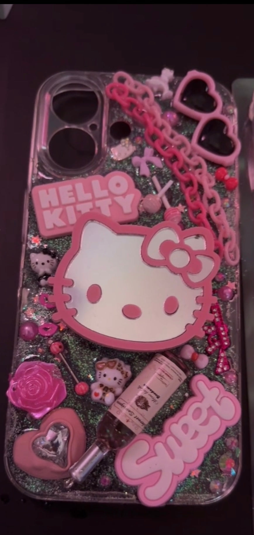 Hello kitty Mirror pop socket case