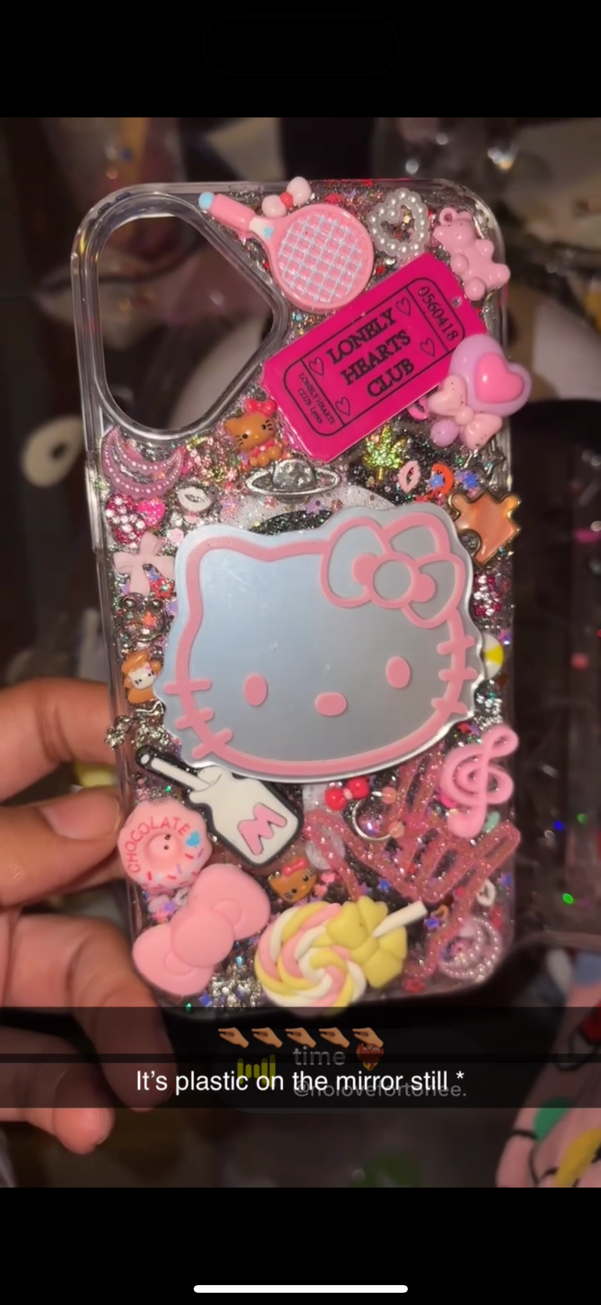 Hello kitty Mirror pop socket case